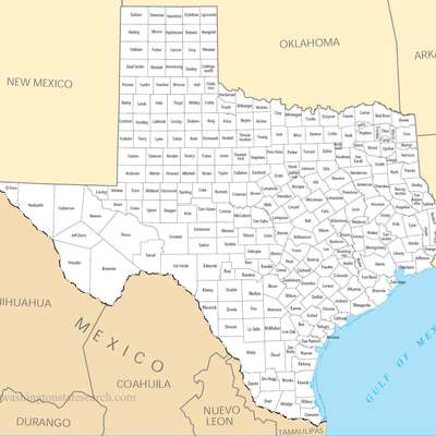 Interactive Map Of Texas Counties - Map