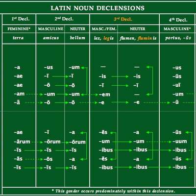 latin endings nouns