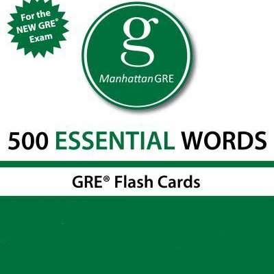 500 Essential Words GRE Vocabulary Flash Cards 