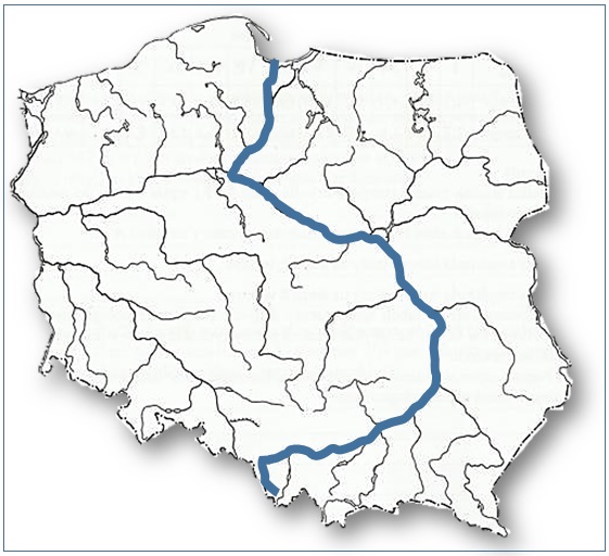 Rzeki W Polsce Mapa Konturowa Mapa Polski Rzeki Geograficzna