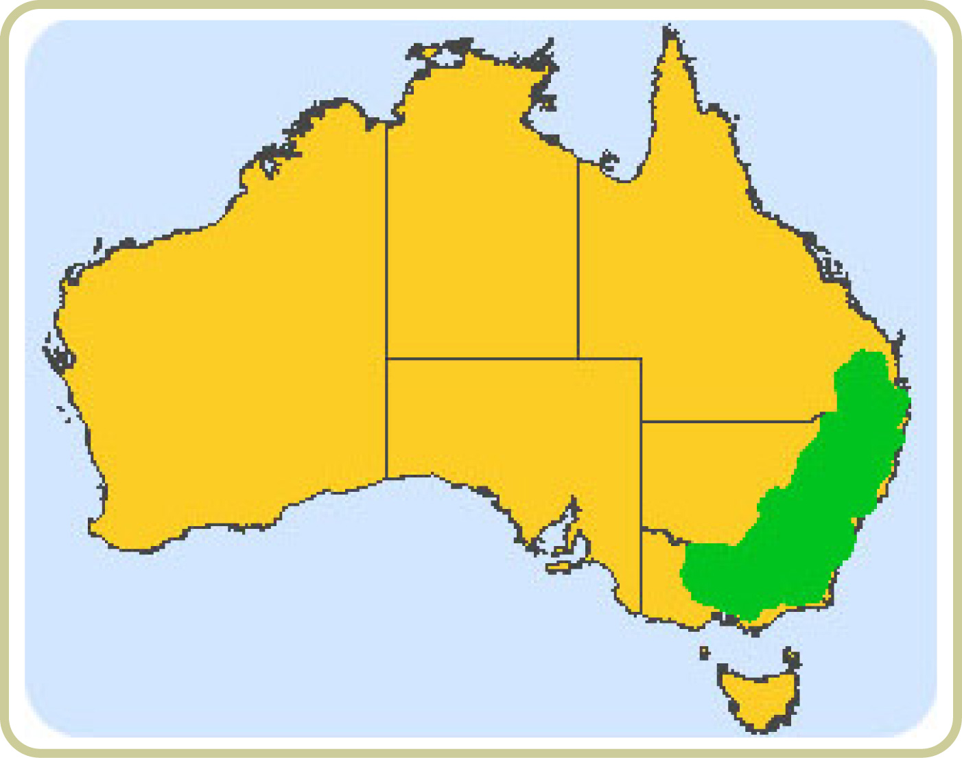 Гора большой Водораздельный хребет на карте Австралии