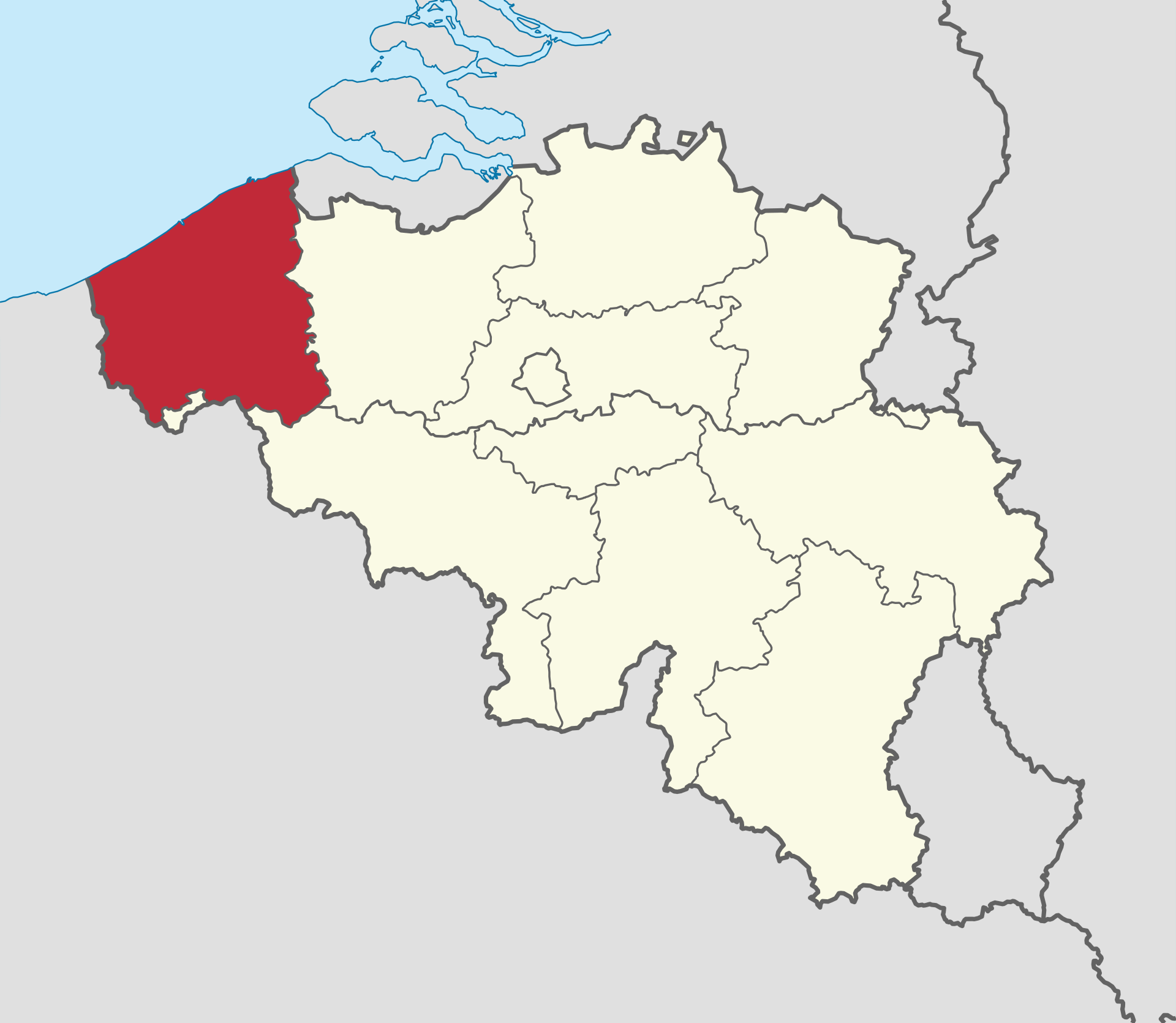 Wereldkaart Belgie