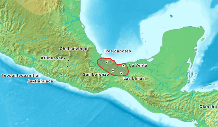 Olmec Gulf Coast Map