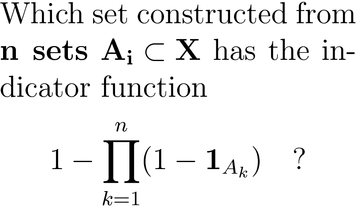 Level 19 Indicator functions Probability Theory and Statistics (In